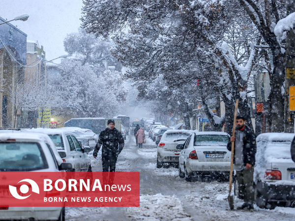 بارش شدید برف در اراک
