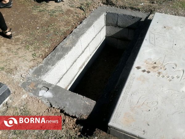 حاشیه مراسم تدفین اهورا کودک 2 ساله گیلانی