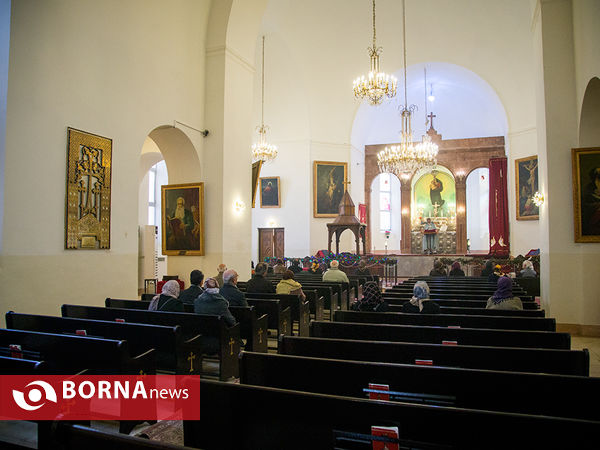 مراسم سال نو میلادی در کلیسای مریم مقدس