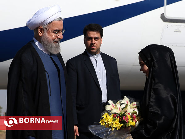 ورود رئیس جمهوری  به استان همدان