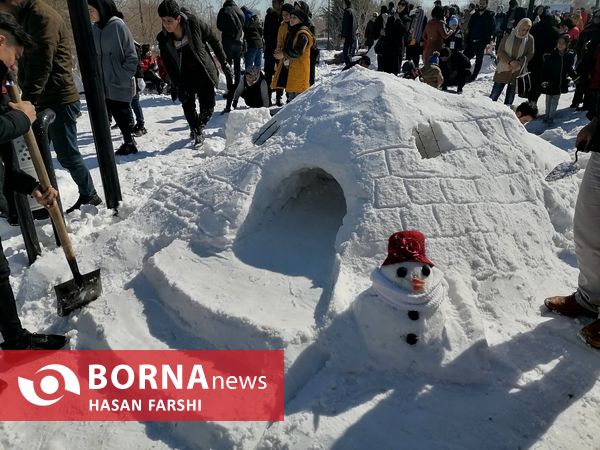 جشنواره آدم برفی در همدان