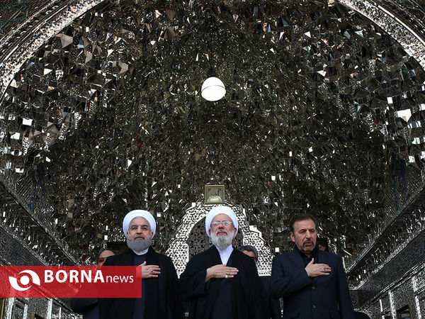 عزاداری روز عاشورا با حضور رییس جمهوری در حرم عبدالعظیم حسنی(ع)