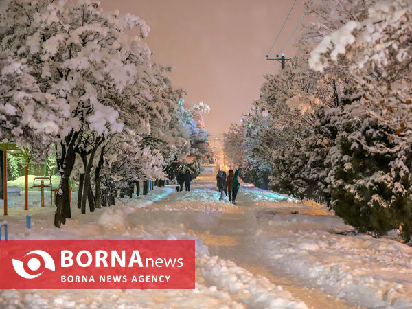 بارش شدید برف در اراک