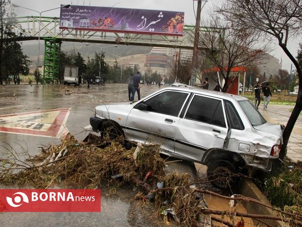 خسارت های سیل در شیراز