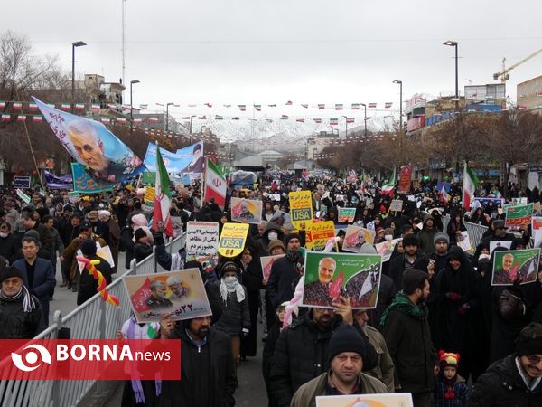 شکوه حضور مردم در راهپیمایی روز 22 بهمن مشهد