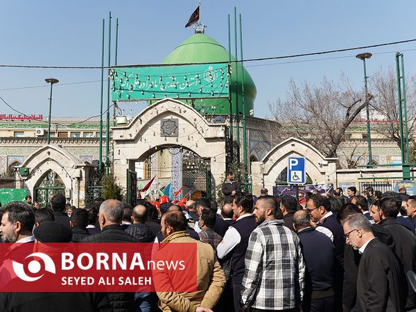 مراسم تشییع آتش‌نشان رضا دارابی