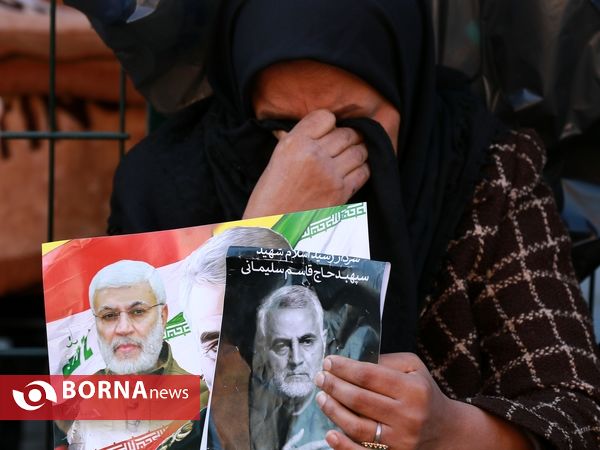 تشییع پیکر مطهر سردار سلیمانی و ابومهدی المهندس در اهواز(1)