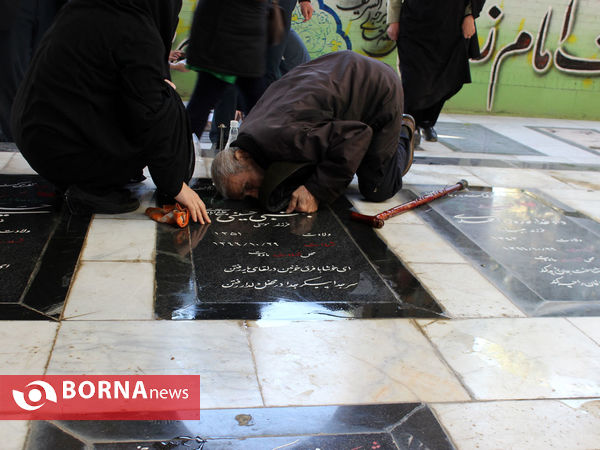 گلباران و عطر افشانی مزار شهدا شهرستان قدس