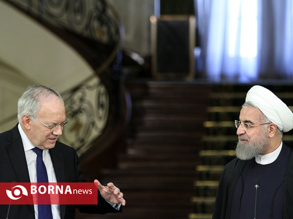 نشست خبری رئیس جمهور ایران و سوئیس