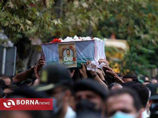 تشییع پیکر پاک دو شهید نیروی انتظامی در گیلان- لنگرود