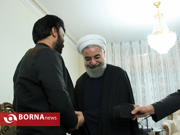 دیدار رئیس جمهوری با جانباز سوری
