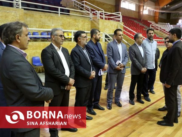 بازدید میدانی معاونین استاندار و مدیران استانی از مجموعه‌های محل برگزاری مسابقات والیبال مردان آسیا در ارومیه