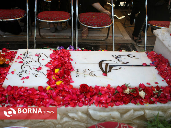 جشن تولد مرحوم علی انصاریان بر سر مزارش