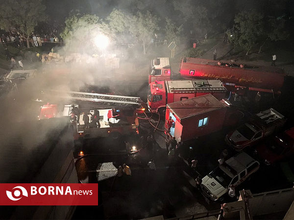 آتش سوزی انبار پلاستیک در جنوب تهران