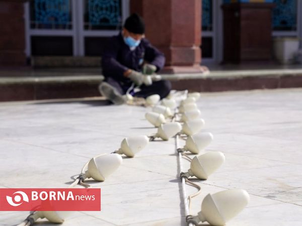 چراغانی مسجد مقدس جمکران در آستانه نیمه شعبان
