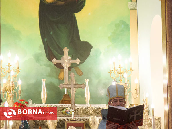 مراسم سال نو میلادی در کلیسای مریم مقدس