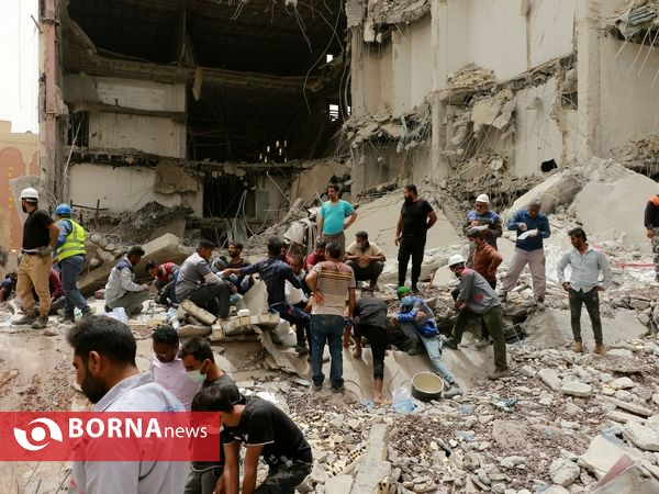 روز  دوم حادثه ساختمان متروپل آبادان
