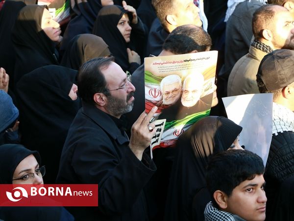 تشییع پیکر مطهر سردار سلیمانی و ابومهدی المهندس در اهواز(2)