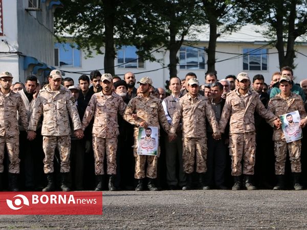 مراسم تشییع پیکر دو شهید گیلانی مدافع حرم