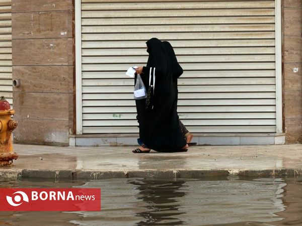 آبادان ۲۴ ساعت پس از بارندگی