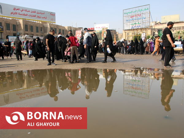 ازدحام زائران حسيني در نجف اشرف در آستانه اربعين