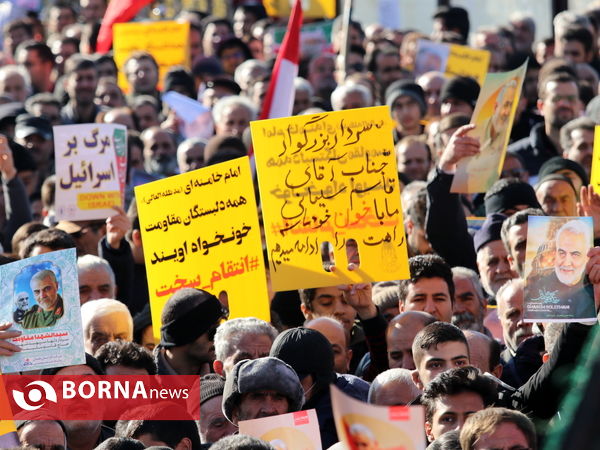 تجمع عاشورایی همدانی ها در پاسداشت شهید سلیمانی