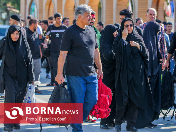بدرقه زائران اربعین در اراک 