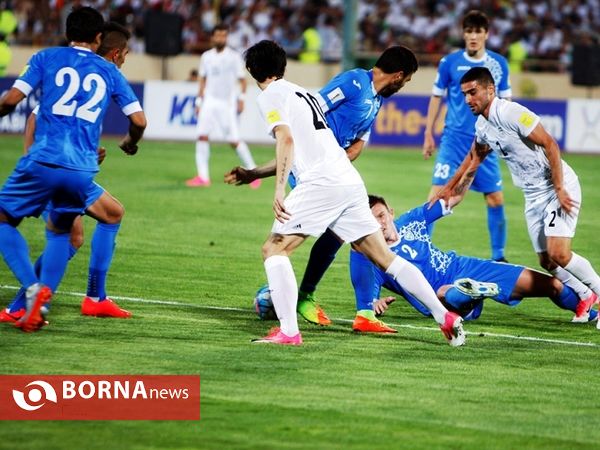 دیدار تیم ها فوتبال ایران- ازبکستان