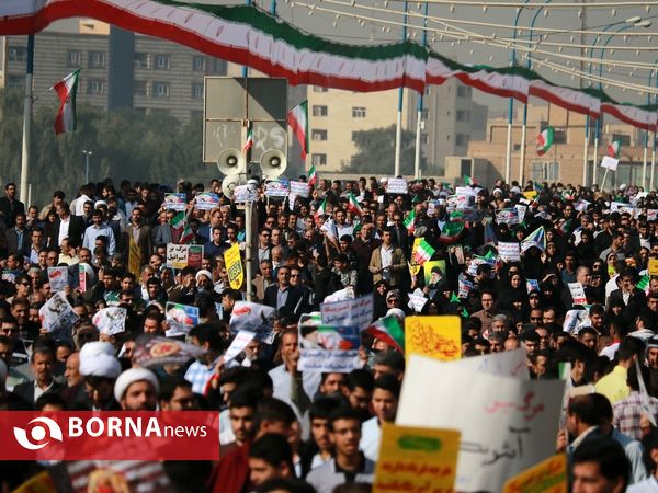 راهپیمایی حمایت از ولایت و اقتدار کشور - اهواز