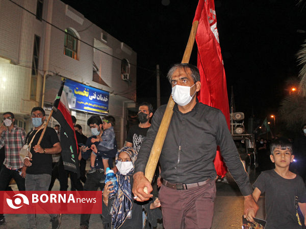 همگامی جاماندگان لامرد فارس با پیاده روی اربعین