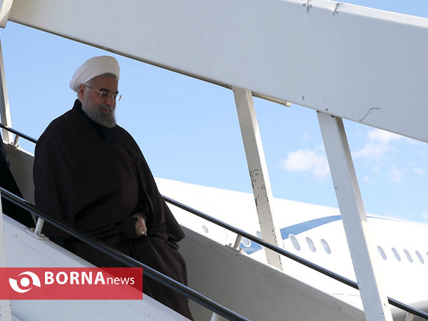 ورود رییس جمهوری به فرودگاه بين المللي شهيد هاشمي نژاد مشهد