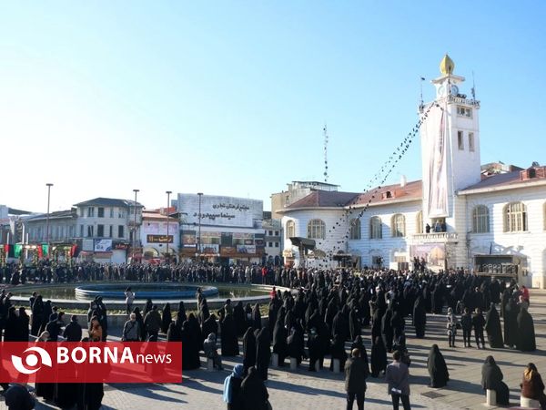 مراسم تشییع پیکر مطهر ۸ شهید گمنام در رشت