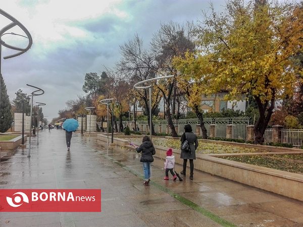 شيراز زیبای بارانی
