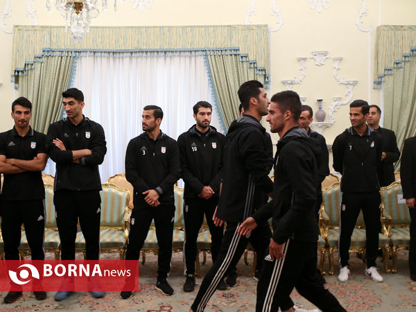 دیدار تیم ملی فوتبال با دکتر روحانی