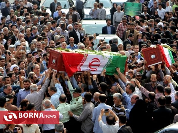 تشییع پیکر جان‌باختگان گیلانی فاجعه منا در رشت