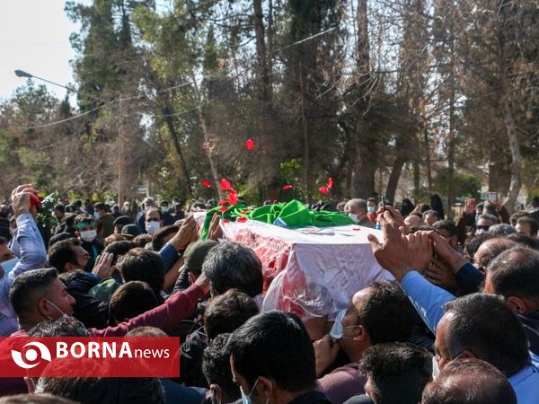 تشییع پیکر شهید مدافع وطن «اکبر رنجبر» در شیراز