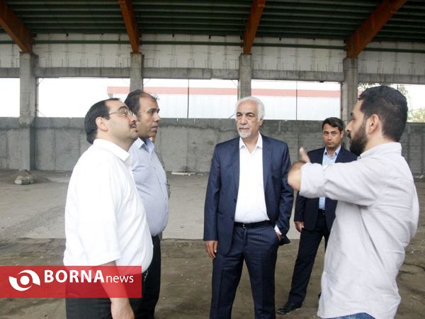 بازدید مدیر عامل شرکت تجهیز و  توسعه اماکن ورزشی - از پروژه های ورزشی شهرستان لاهیجان