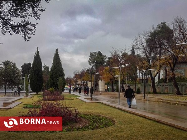 شيراز زیبای بارانی