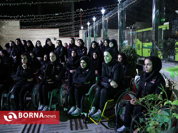 بدرقه ورزشکاران جانبازان و معلولان مسابقات پاراآسیایی