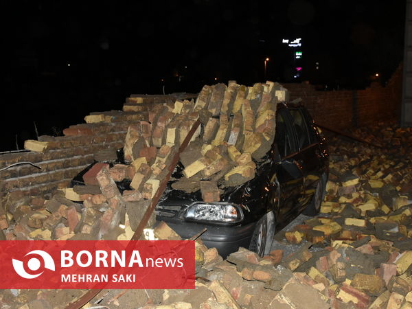 خسارت های باران و طوفان در اراک