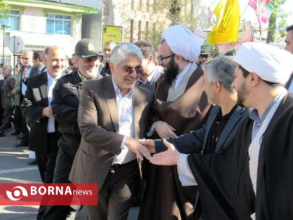 راهپیمایی روز 13 آبان شهرستان لاهیجان