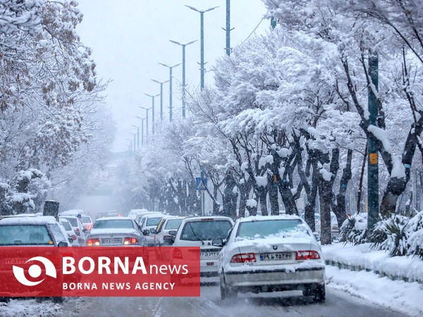 بارش شدید برف در اراک