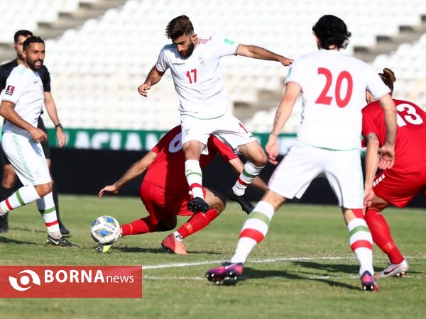 دیدار تیم های ملی فوتبال لبنان و ایران