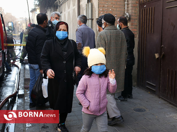 آتش سوزی انبار پنبه در خیابان مولوی تهران