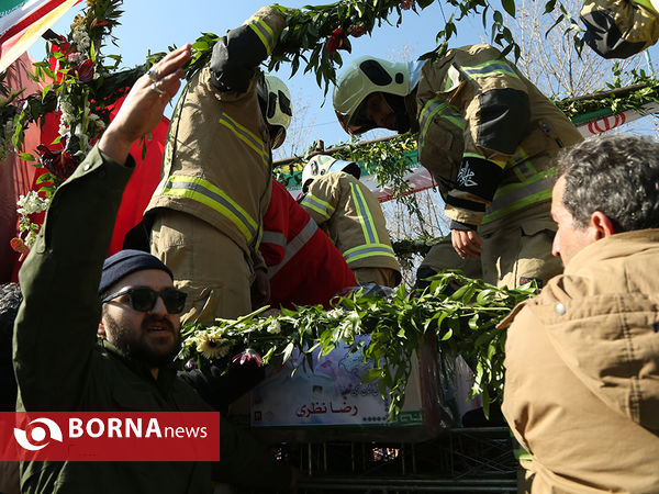 تشییع شهدای آتش نشان حادثه پلاسکو-3