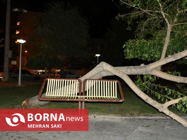 خسارت های باران و طوفان در اراک
