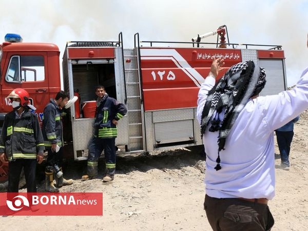 آتش سوزی در سایت دفع زباله سفیره اهواز