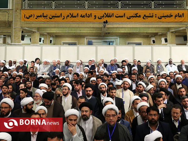 دیدار اعضای کنگره نقش شیعه درگسترش‌علوم‌اسلامی با رهبرانقلاب